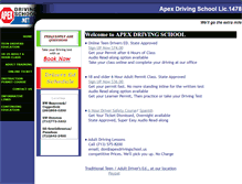 Tablet Screenshot of apexdrivingschool.net